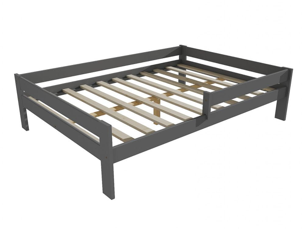 eoshop Detská posteľ so zábranou VMK006C KIDS (Rozmer: 140 x 200 cm, Farba dreva: farba sivá)